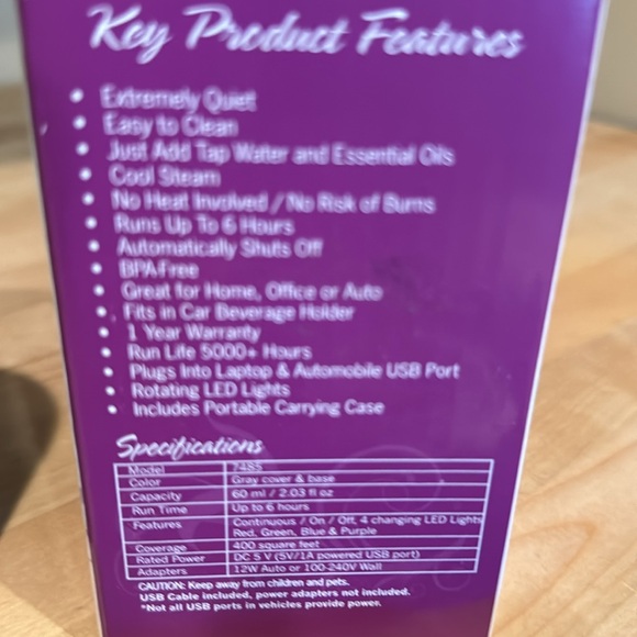 Now solutions portable USB ULTRASONIC OIL DIFFUSER - Picture 2 of 3